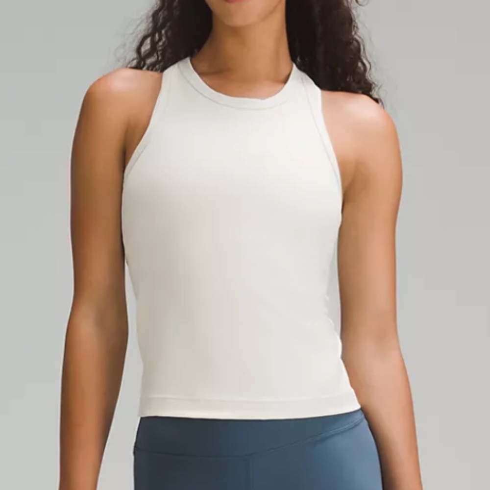 lululemon Align™ White Waist-Length Racerback Tank Top size 14